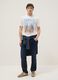 Wei&szlig;es T-Shirt aus reiner Baumwolle mit Frontprint, Regular Fit_0