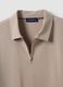 Grey stretch cotton-blend piqu&eacute; polo shirt, Easy Dry, regular fit_5