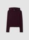 Violettes Crewneck-Top aus Stretch-Viskose mit Kapuze_0