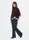 Jeans denim blu bootcut in cotone elasticizzato_4