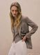Multicolour viscose and linen mix regular fit blazer_0