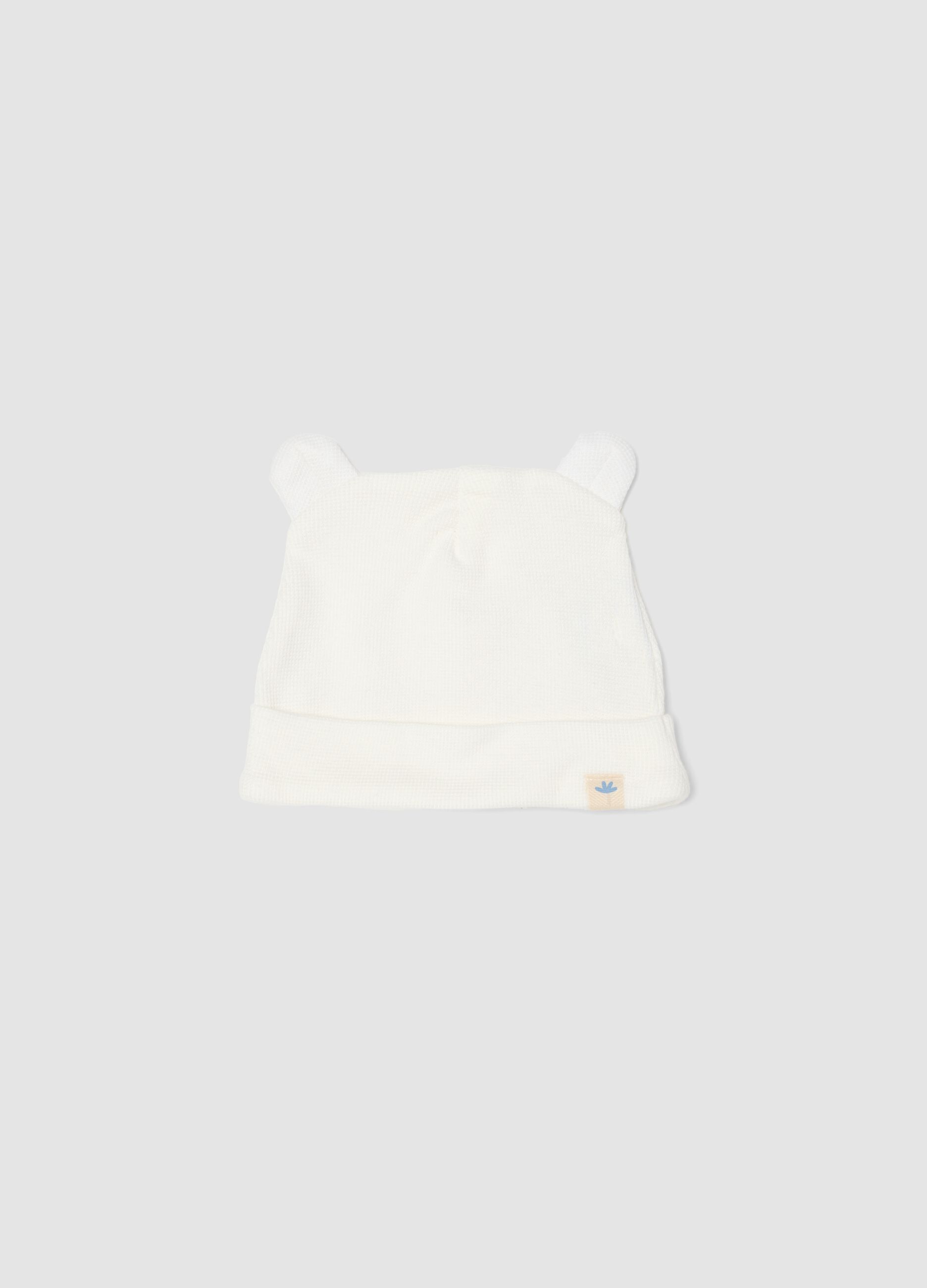 White hat in pure organic cotton jersey