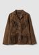 Brown fringed genuine leather jacket &ndash; regular fit_0
