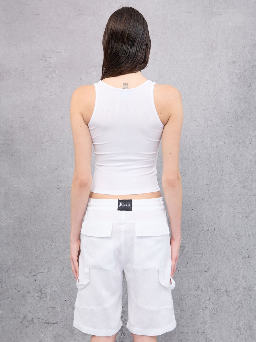 Vest Top Square Neck White_1