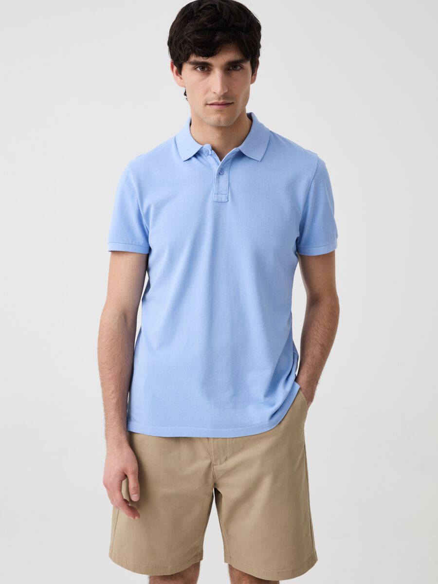 Regular-fit polo shirt in cotton piquet_1