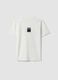 Boys' regular fit pure cotton white T-shirt with writing_4