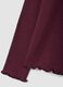 Violettes T-Shirt aus elastischer Bio-Baumwolle mit Stehkragen_3