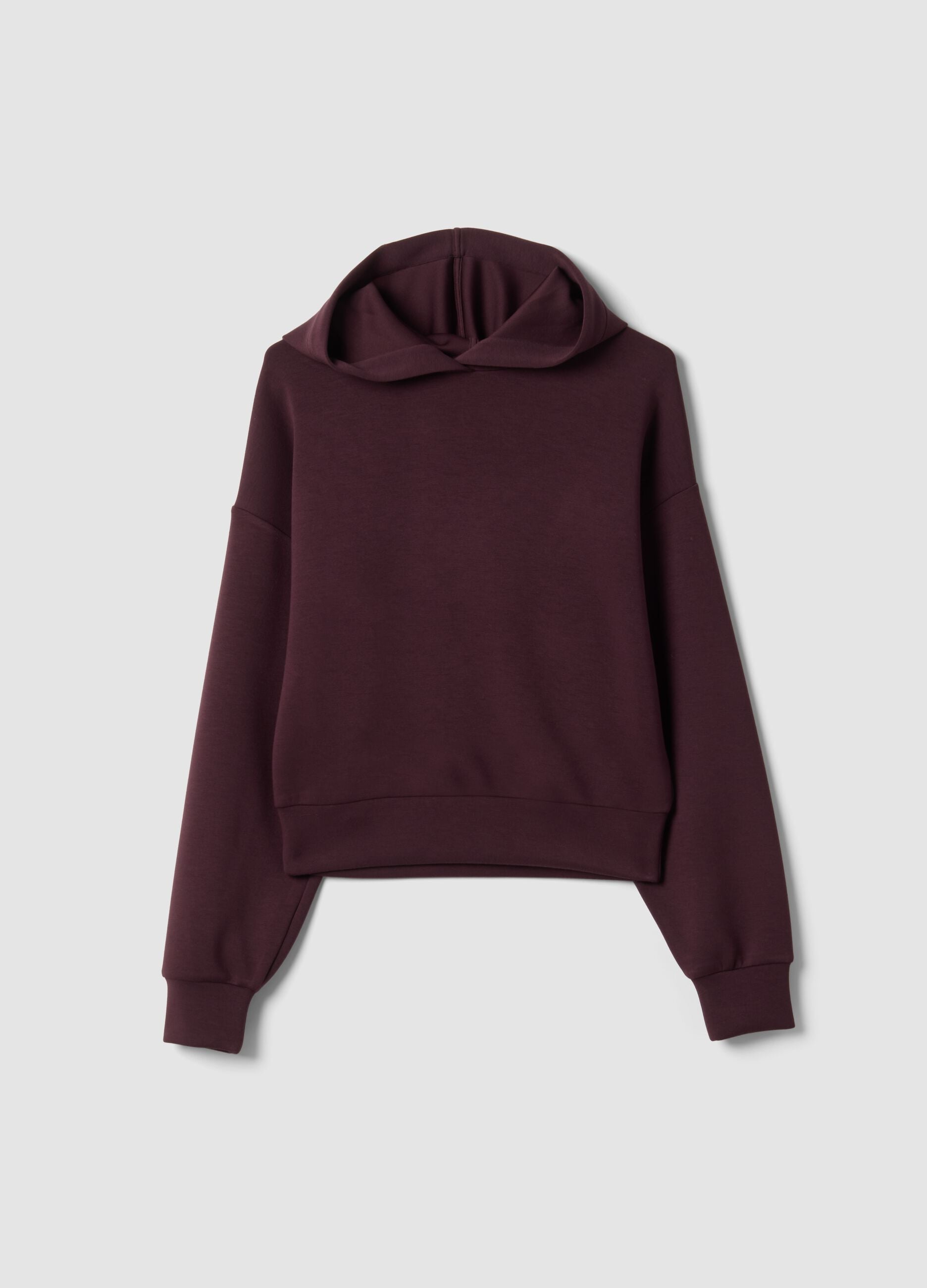 Purple stretch modal crew-neck sweatshirt