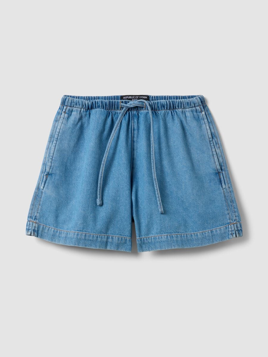 Short vaquero azul claro de algod&oacute;n puro_4