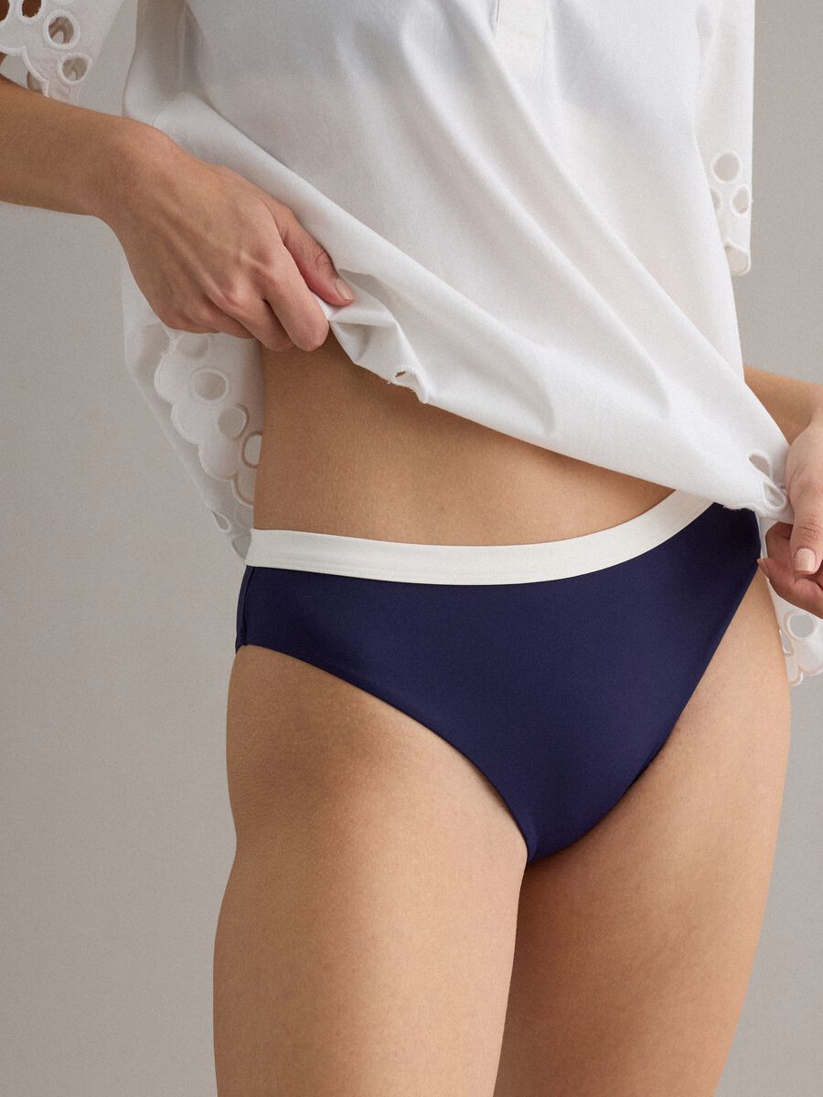 Blue bikini bottoms in stretch fabric_3