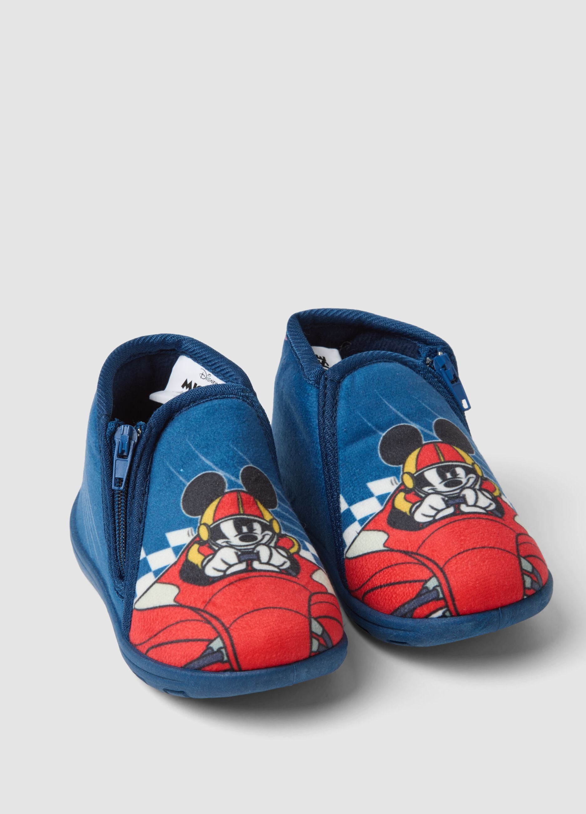Blaue Mickey & Friends Hausschuhe mit Print f&uuml;r Baby und Kleinkind