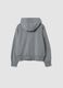 Sweatshirt cinzenta com capuz em algod&atilde;o org&acirc;nico com estampado de estrela, corte regular_6