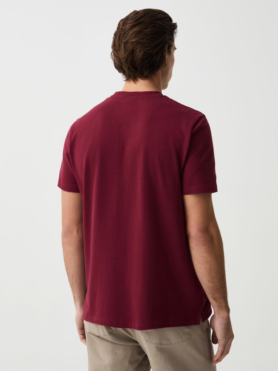 Camiseta cuello redondo de algodón elástico_2
