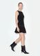 Black sleeveless stretch viscose dress with eyelets_1