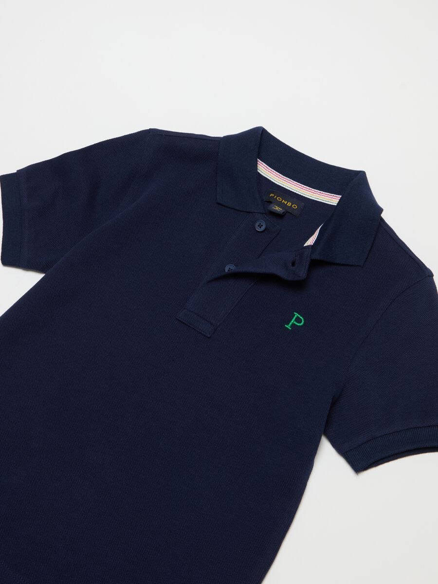 Piquet polo shirt with embroidered logo_4