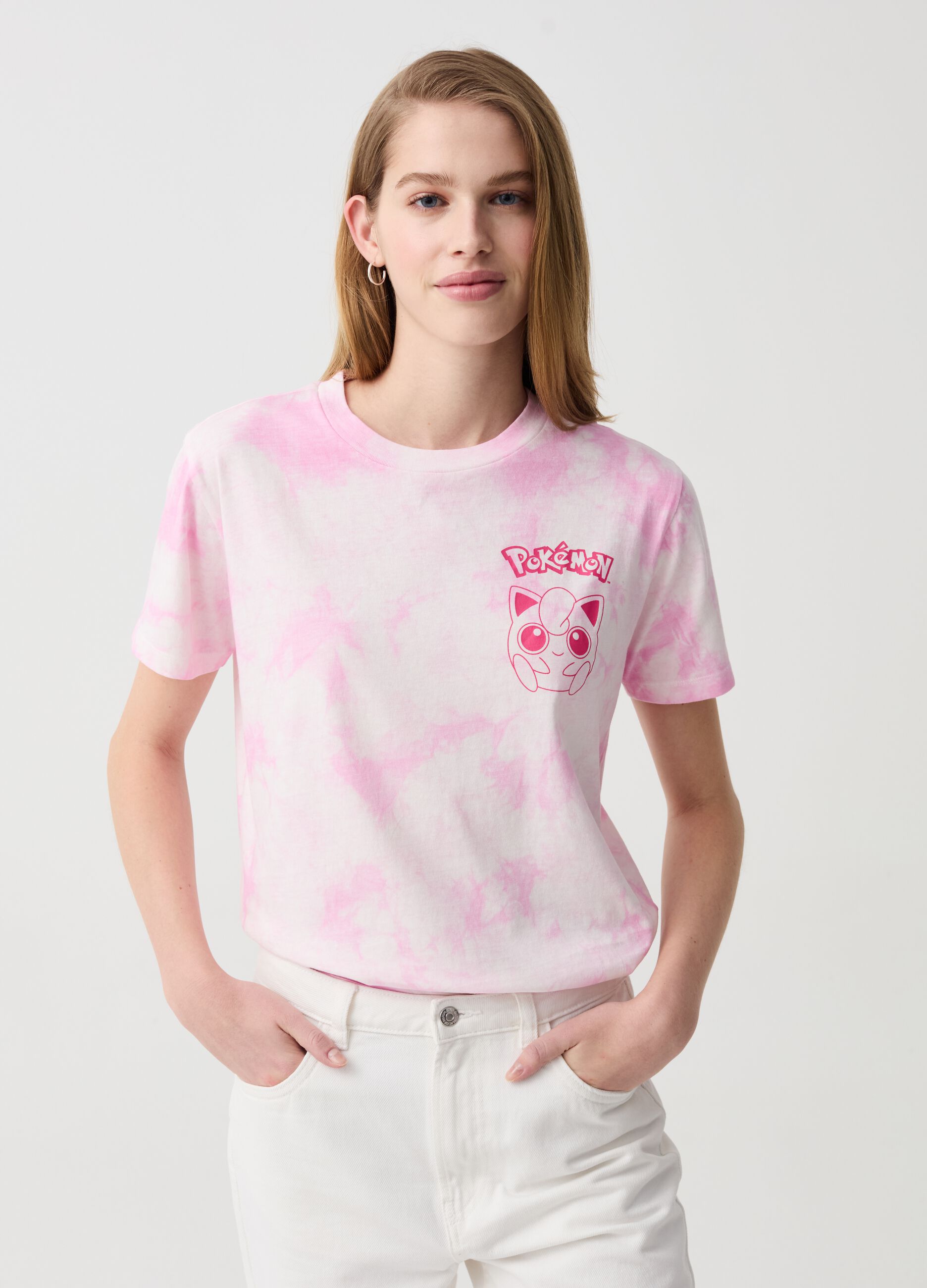 T-shirt Tie Dye con stampa Jigglypuff