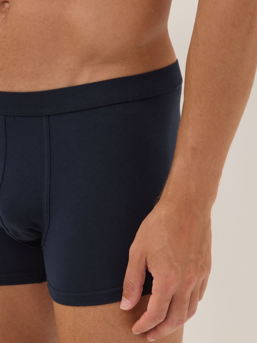 Pack de 2 boxers azuis em algod&atilde;o Supima el&aacute;stico_3