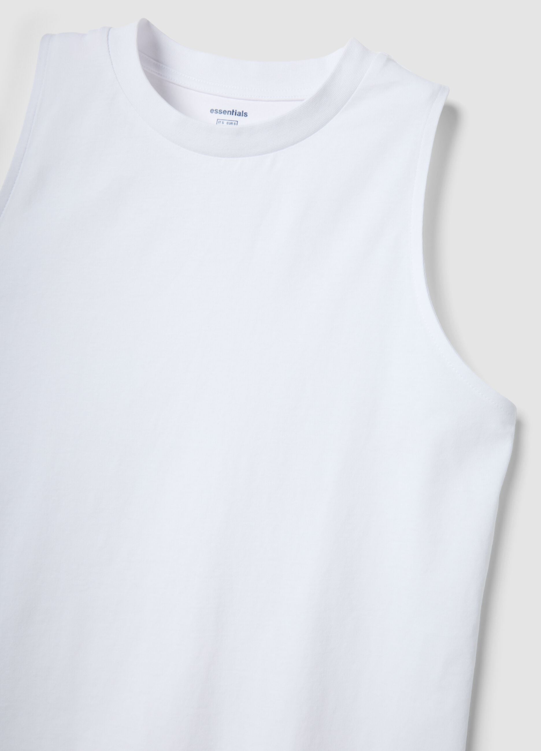 Wei&szlig;es Tanktop aus reiner Baumwolle