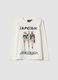 T-shirt branca em algod&atilde;o el&aacute;stico com estampado K-Pop Demon Hunters_0