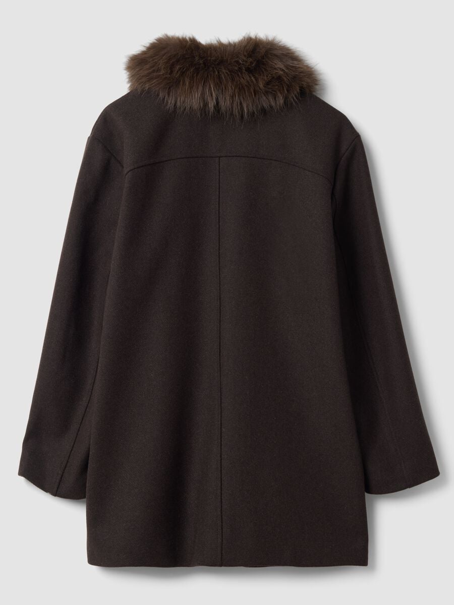 Dark brown wool- and viscose-blend coat, regular fit_2