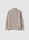 Beige ribbed shirt with classic collar_2