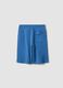 Boys' blue pure cotton shorts, comfort fit_4