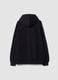 Black cotton-blend hoodie with embossed print_2