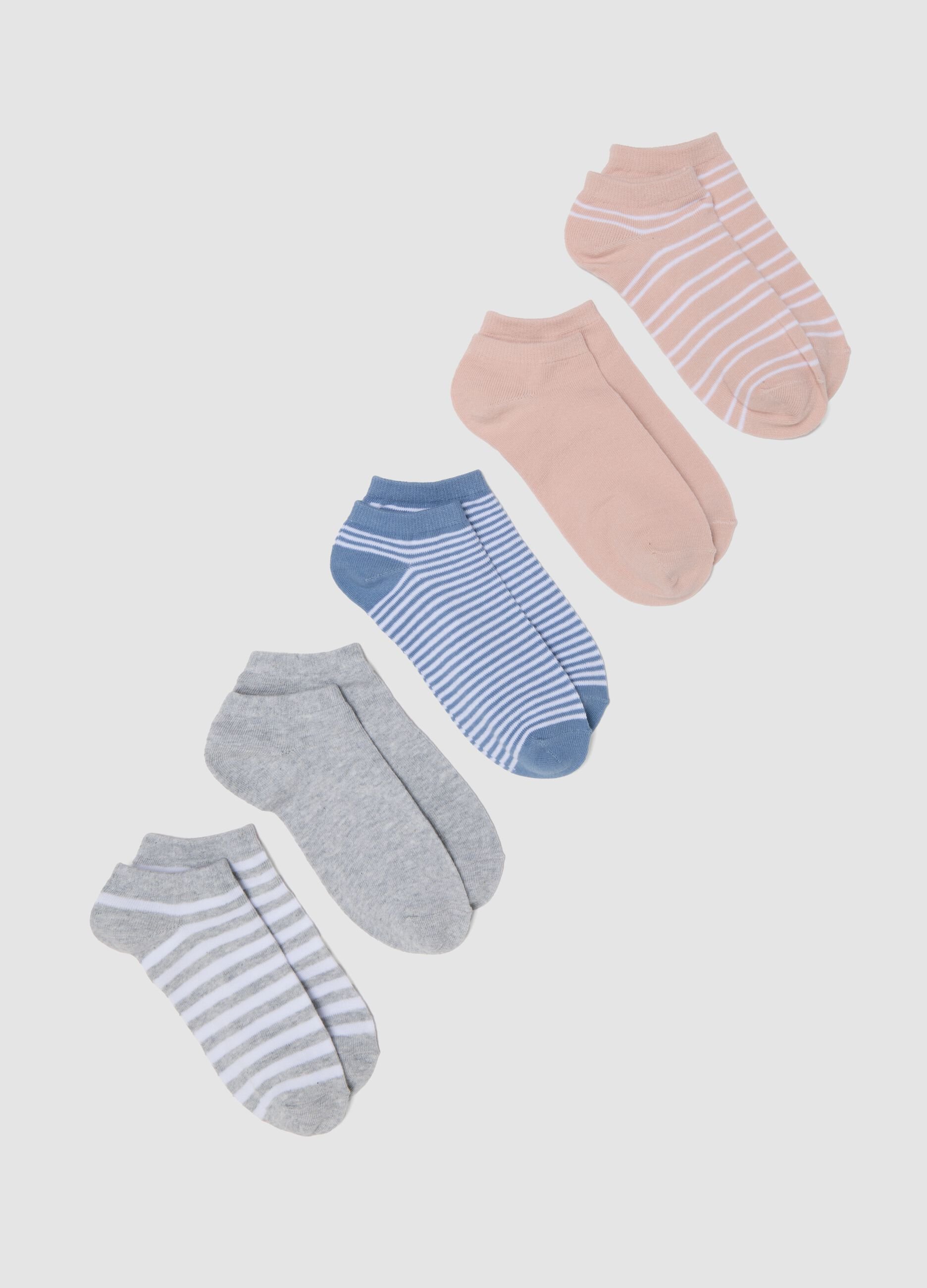 5er-Pack rosa Socken aus Bio-Baumwolle