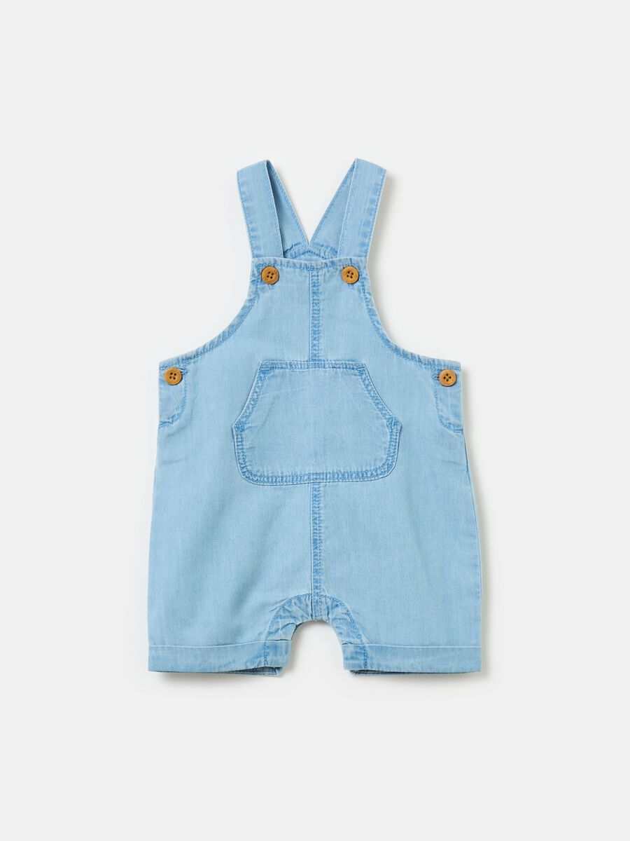 Denim dungarees with pocket_0