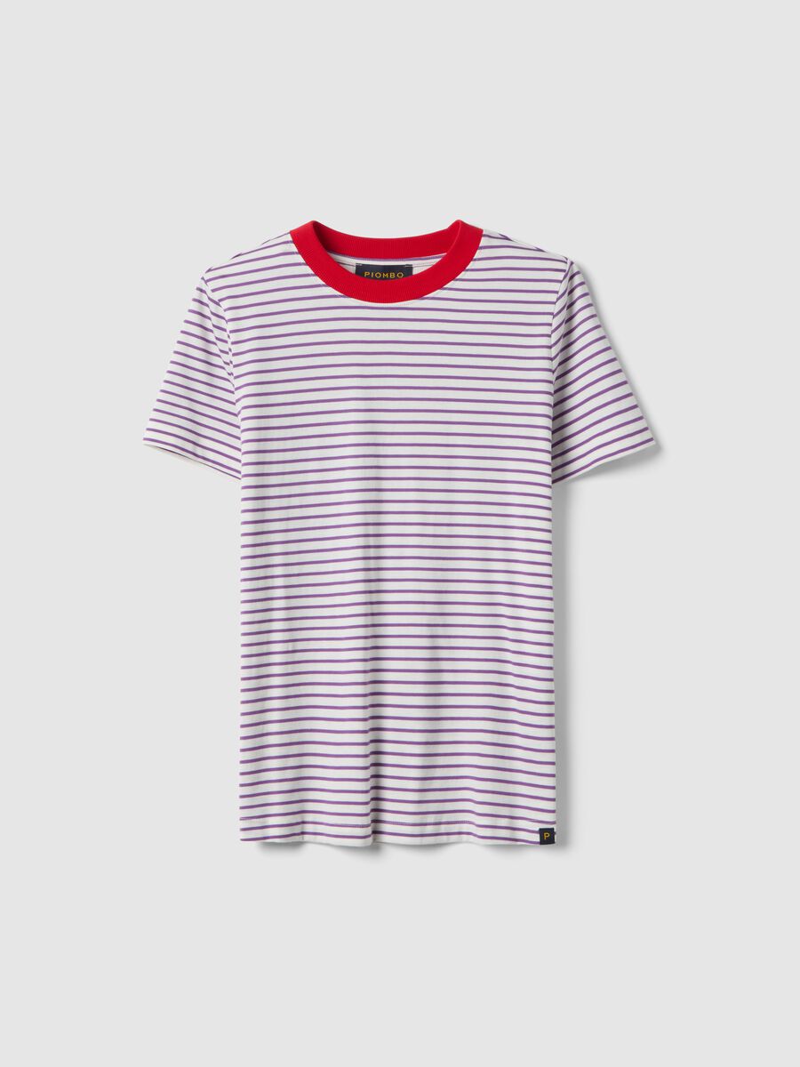 Gr&uuml;n-wei&szlig;e T-Shirt aus reiner Baumwolle, Regular Fit_4