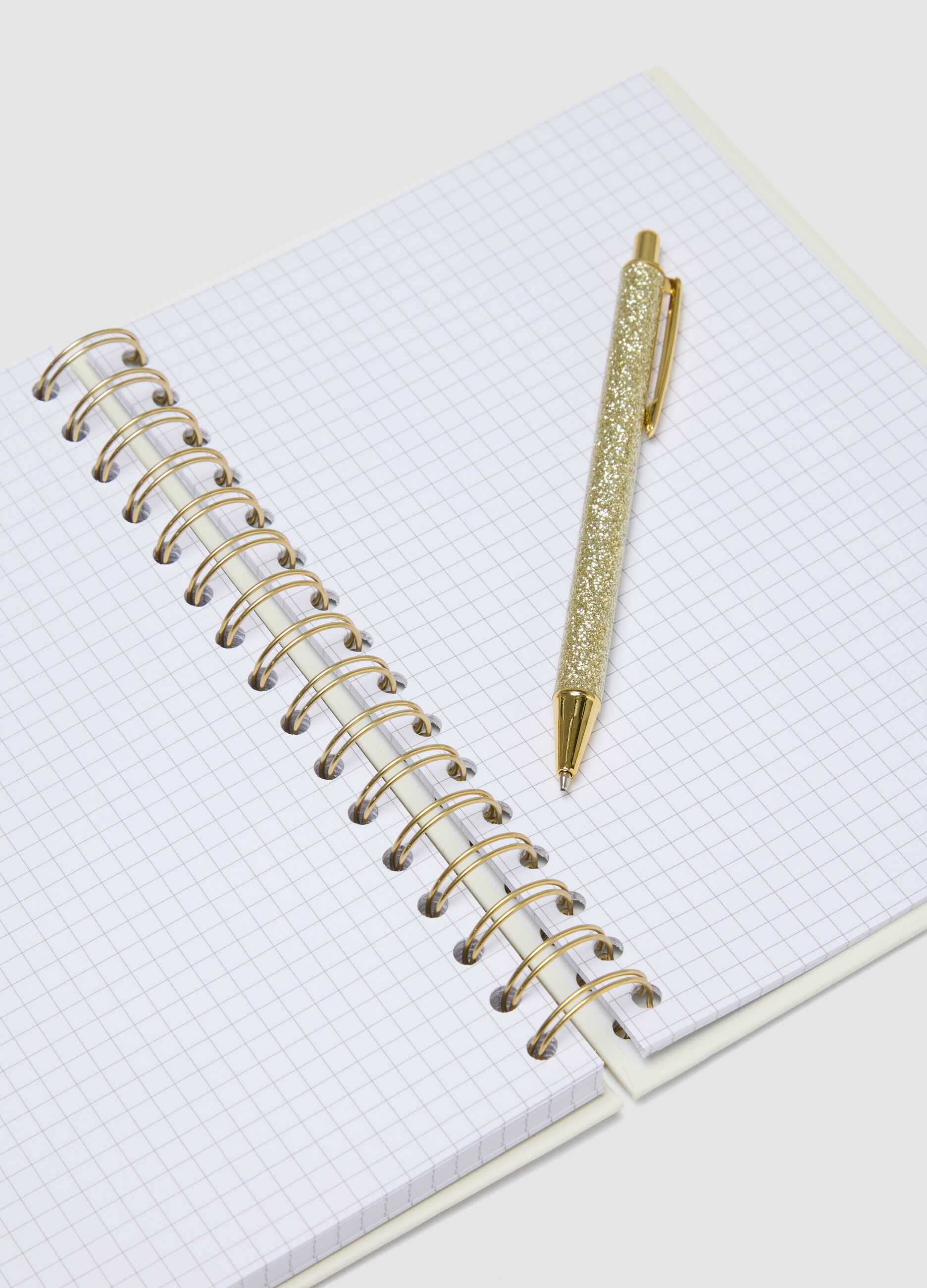 Multicolour notebook with glitter pen