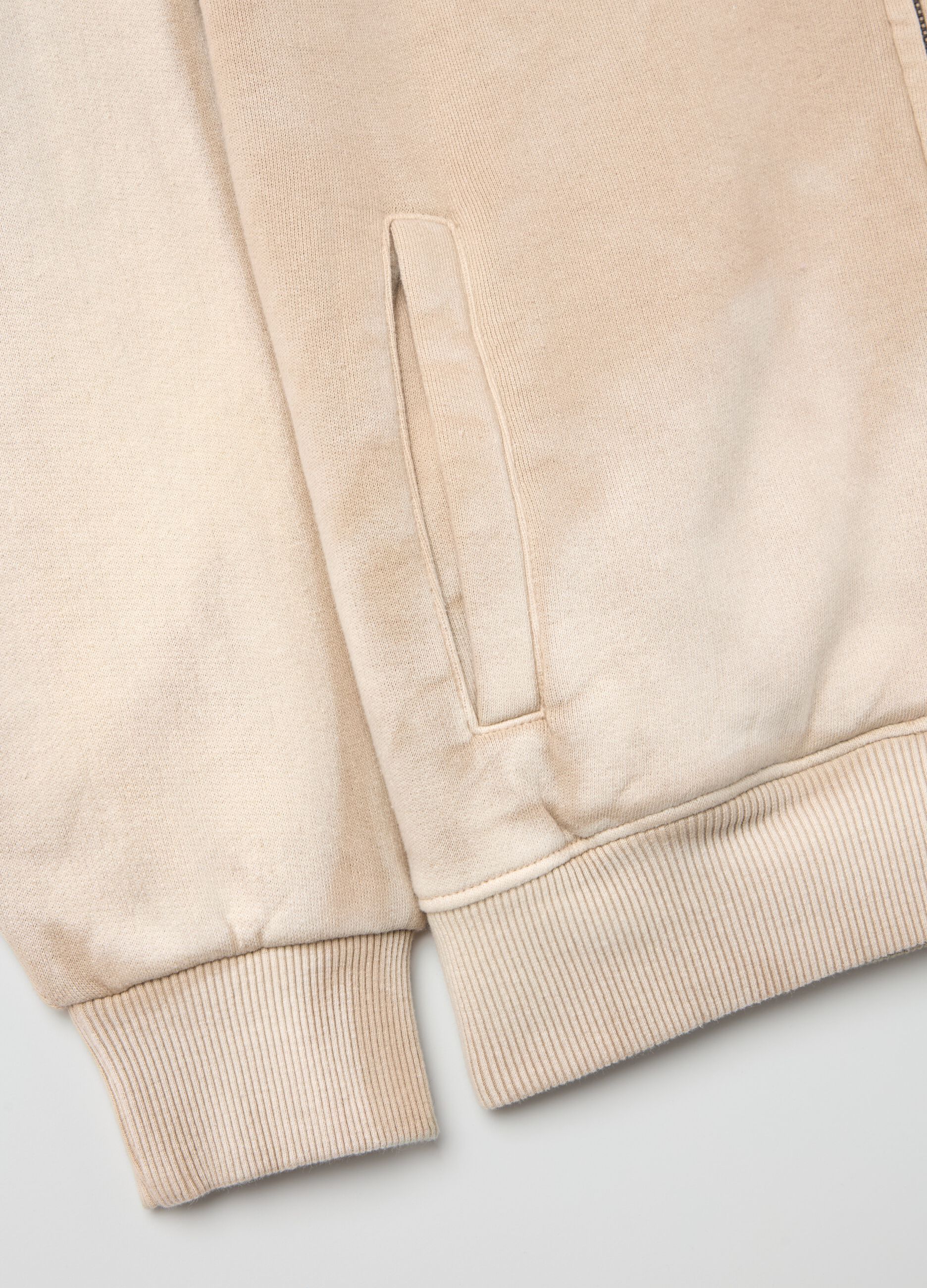 Sunfaded Zip Hoodie Vintage Sand