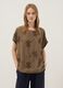 Brown viscose-blend blouse with floral embroidery_2