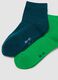 Pack of five multicolour short socks in stretch organic cotton_2