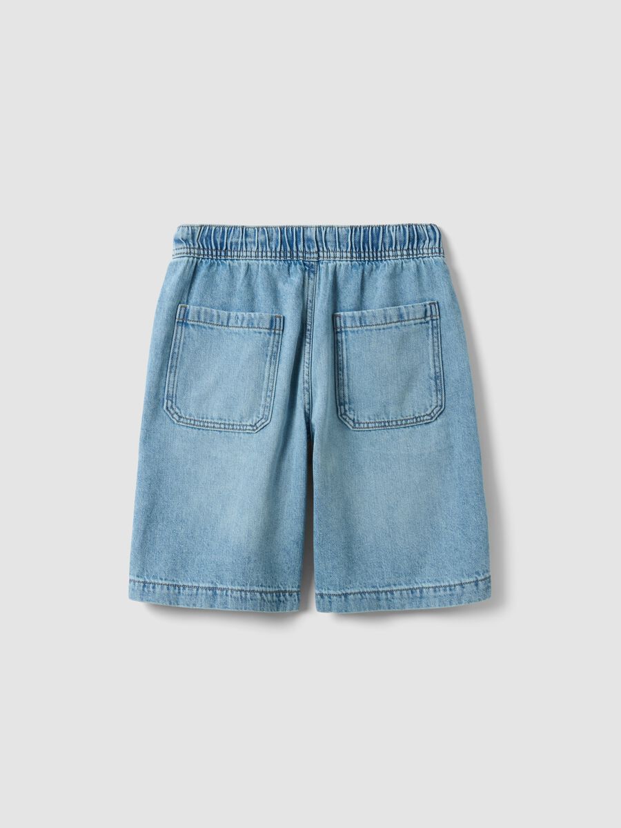 Blaue Denim-Shorts f&uuml;r Jungen aus Baumwollmix, Straight Fit_1