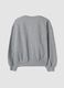 Grey crew-neck sweatshirt in cotton-viscose blend fleece, regular fit_2