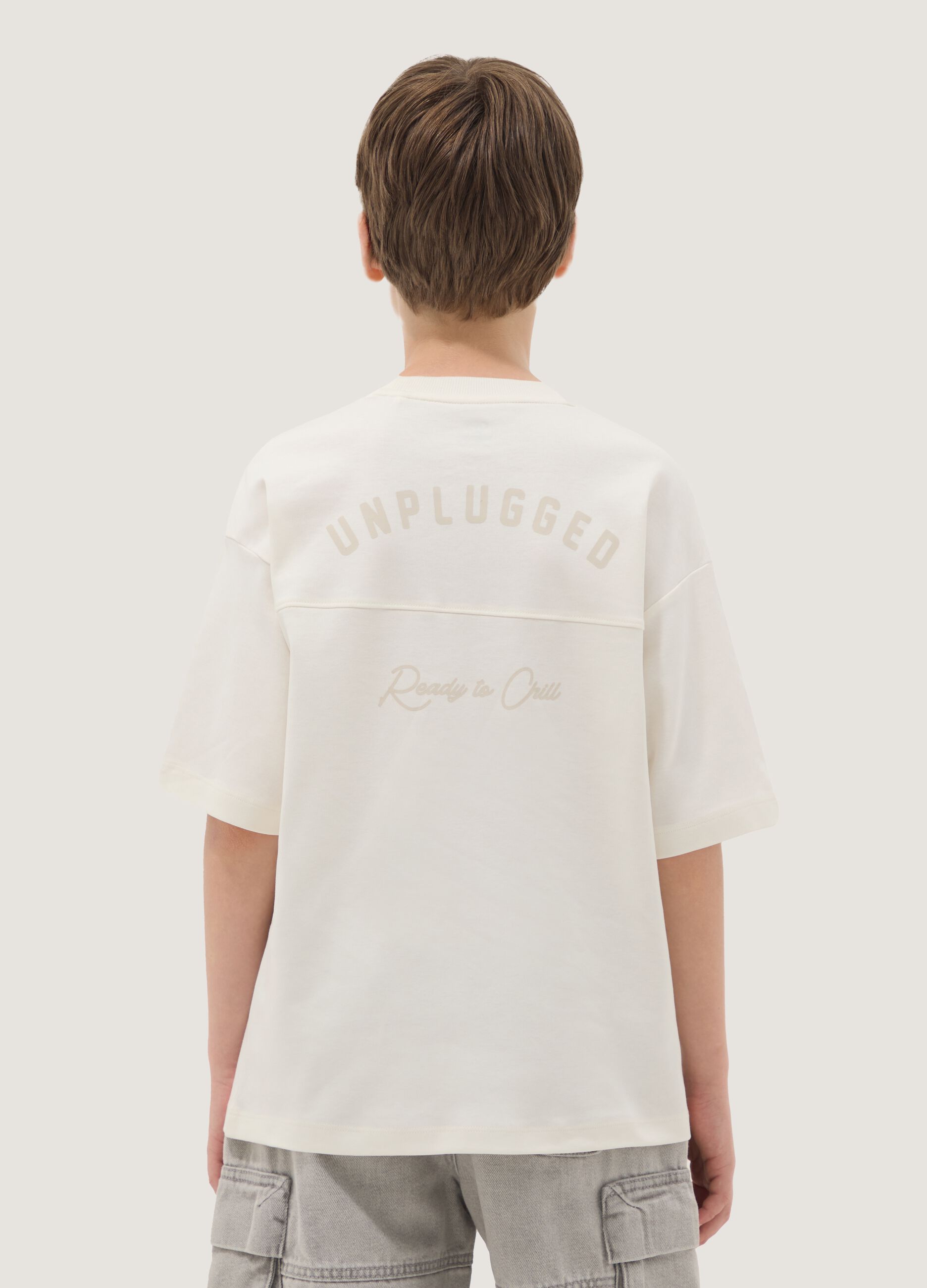 White short-sleeve pure cotton T-shirt