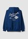 Sweatshirt azul com capuz em mistura de algod&atilde;o com estampado Lakers_6
