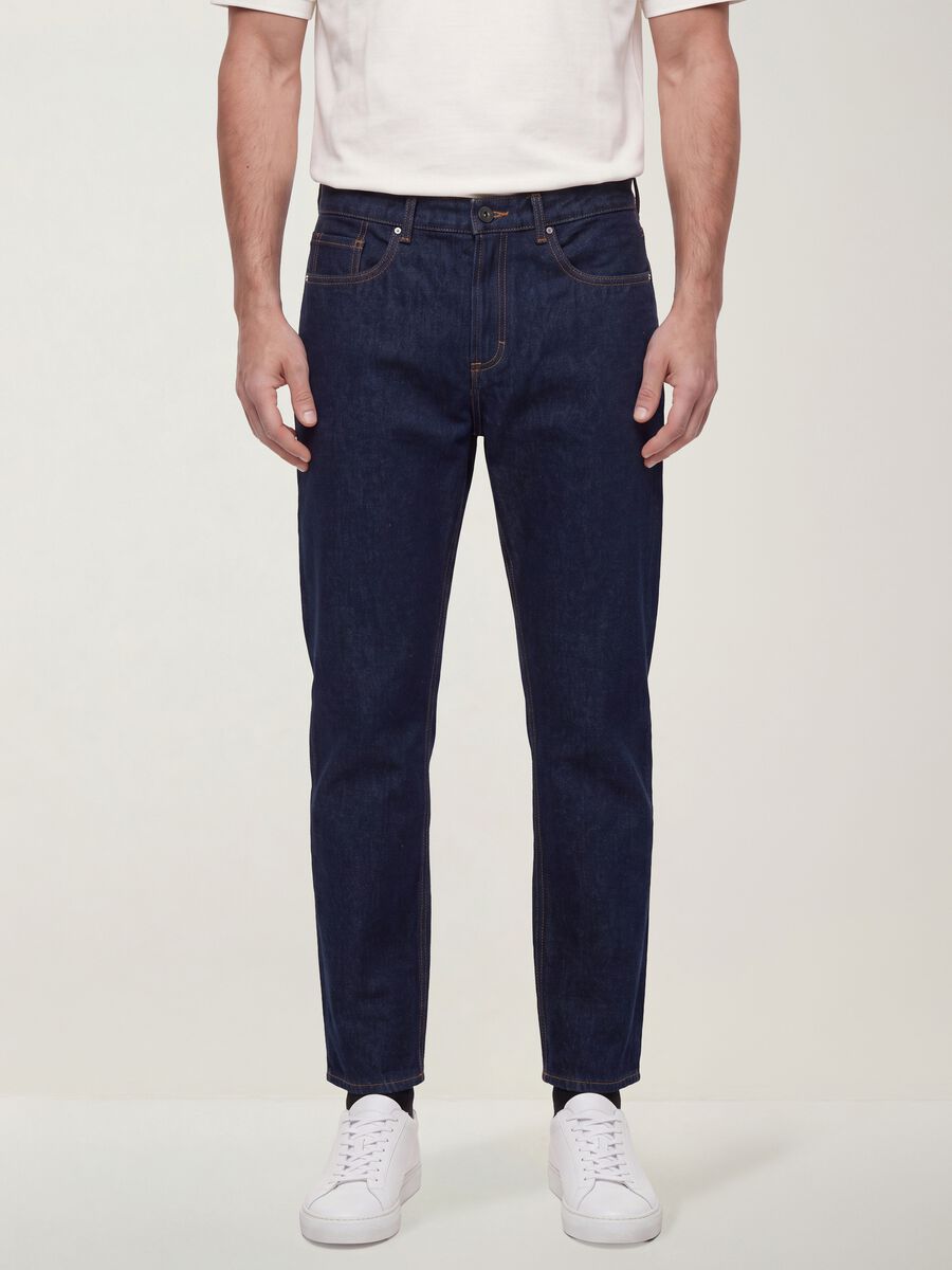 Pure cotton denim jeans, regular tapered fit_1