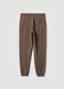 Braune Joggerhose aus Baumwollmix, Regular Fit_1