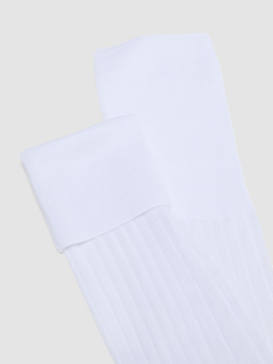 2-pack of white mid-calf pure cotton socks_2