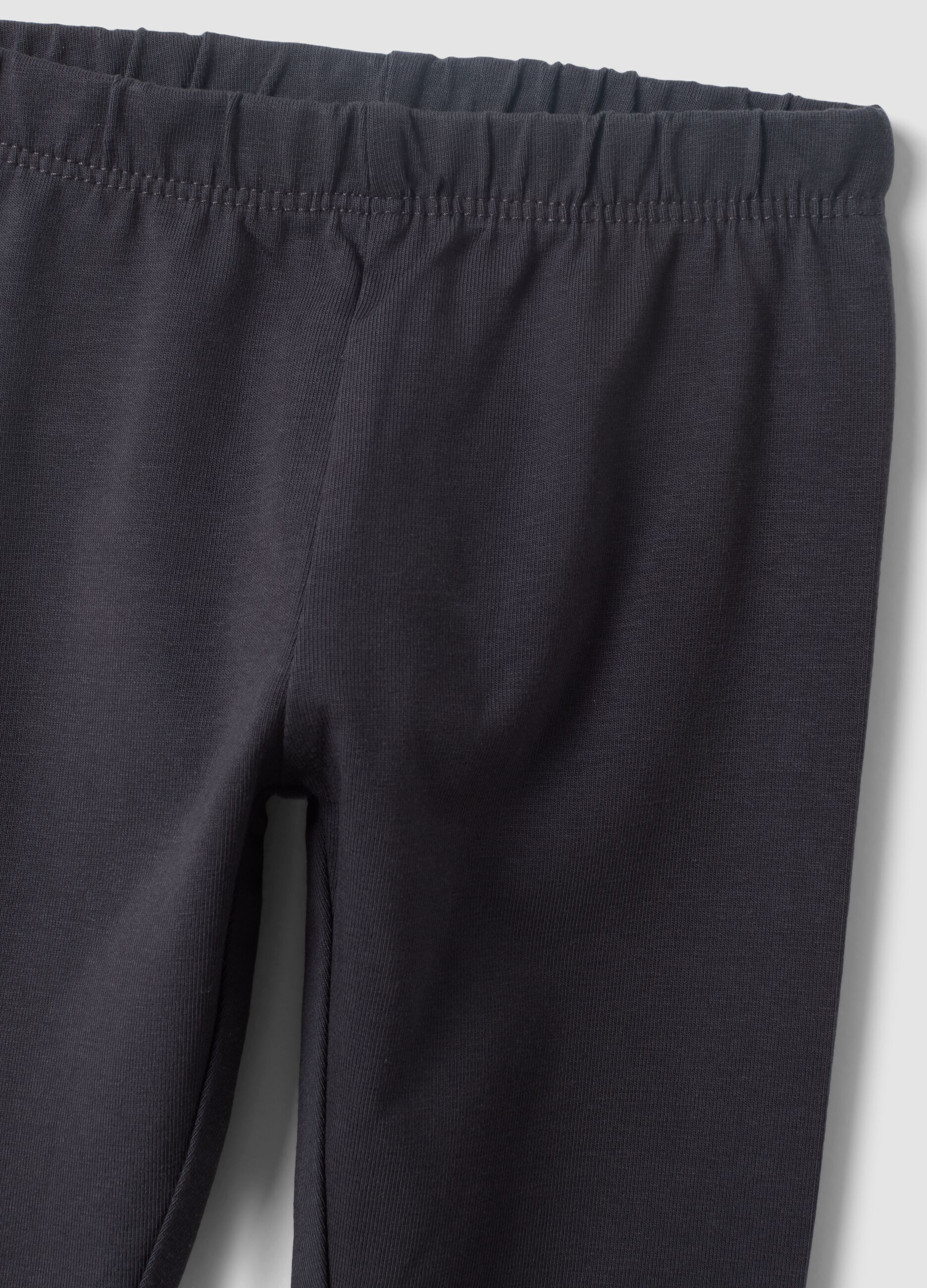 Schwarze Slim-Fit-Leggings aus Bio-Baumwollmix f&uuml;r M&auml;dchen