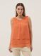 Orange Sleeveless Maternity Blouse_1