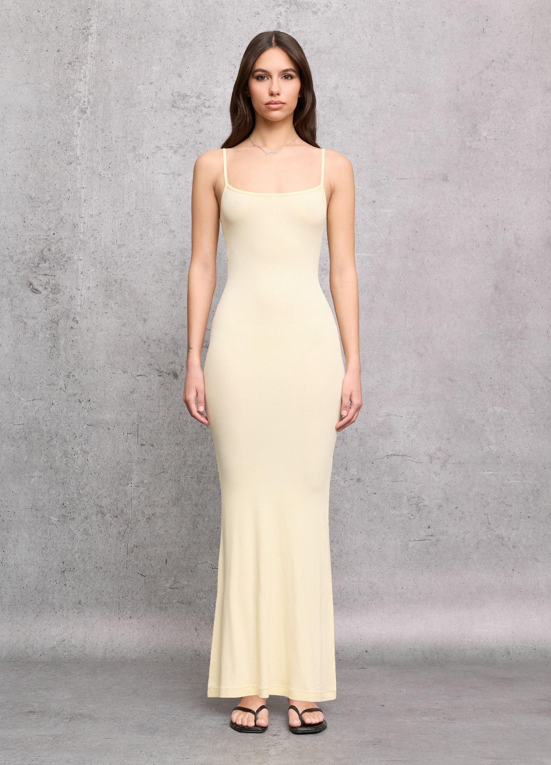 Pastel Yellow Long Dress
