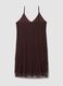 Brown fitted stretch dress with sequins_1