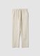 Beige linen-cotton blend trousers_4
