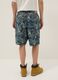 Blue pure cotton denim skater-fit shorts_2