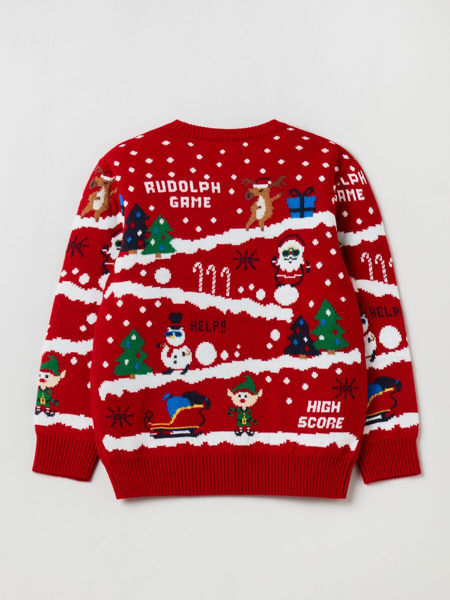 Christmas Jumper with jacquard drawings_1