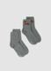 2-pack of melange grey, brown and light pink socks in stretch organic cotton_0