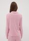 Pijama rosa em viscose pura com decote em V e debruns em contraste_3